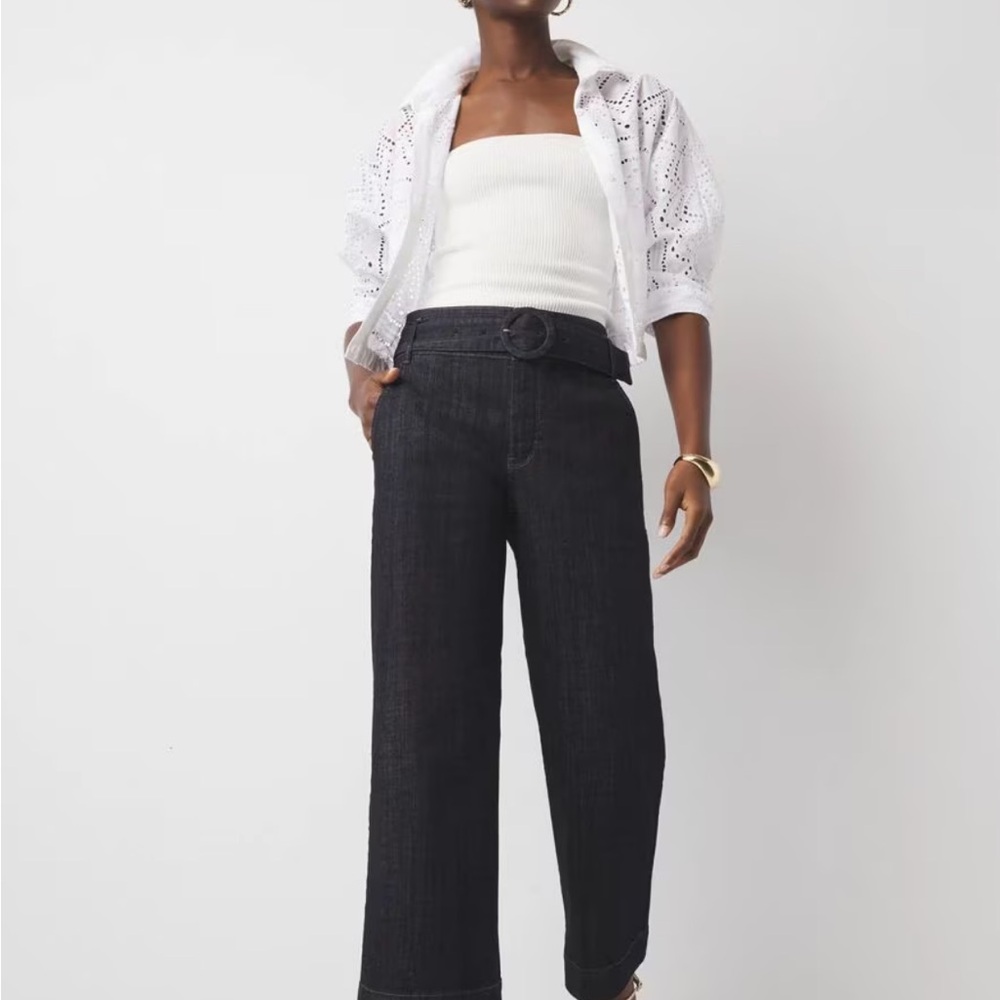 NWOT WHBM 10 Dark Wash Wide-Leg Jeans